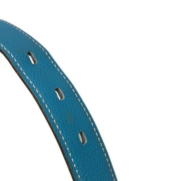 HERMES Hapi - Blue Jean Silver Togo Hardware Square G Belt main image 6